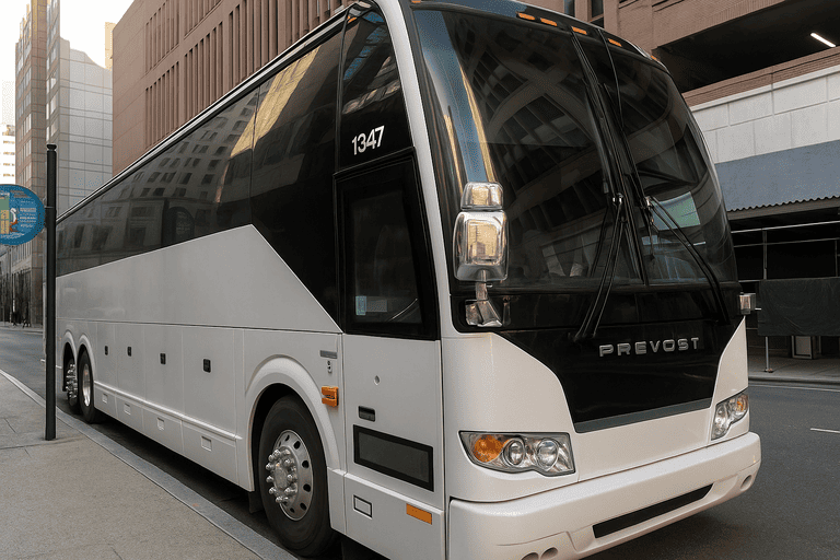 a Charter Bus Rental Lancaster coach bus