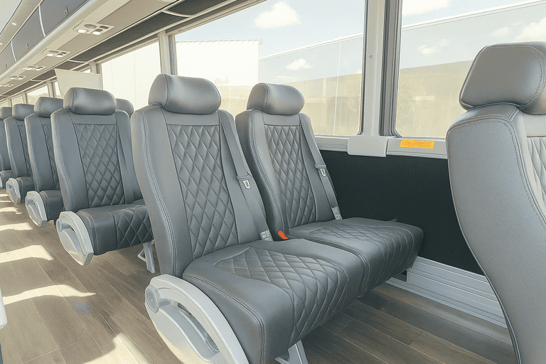 interior of Charter Bus Rental Lancaster charter bus